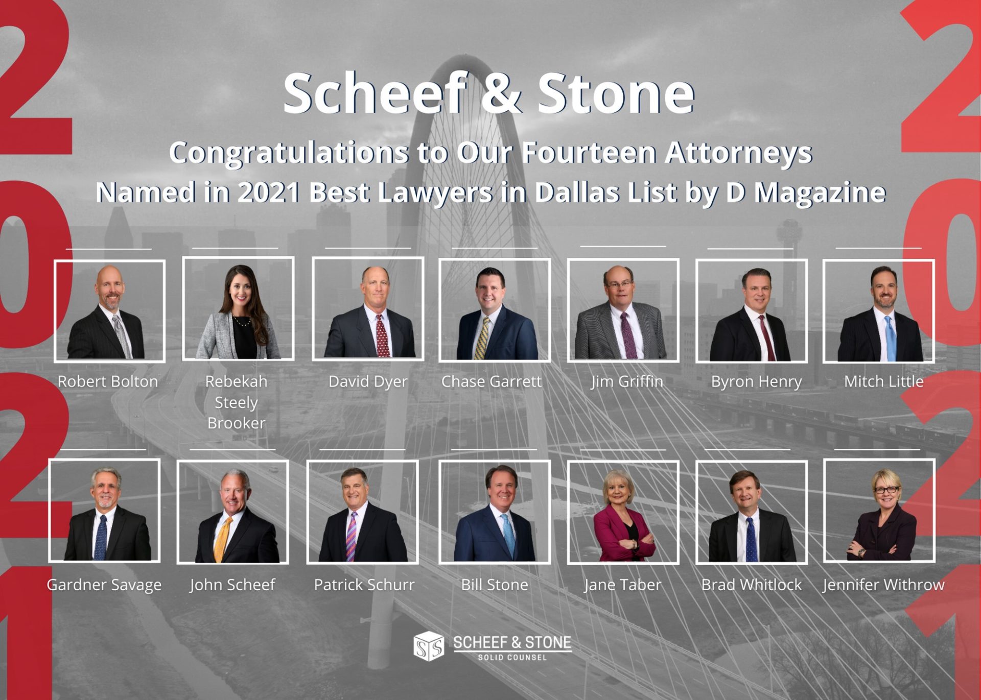 Fourteen Scheef & Stone Attorneys Named in 2021 "Best Lawyers in Dallas
